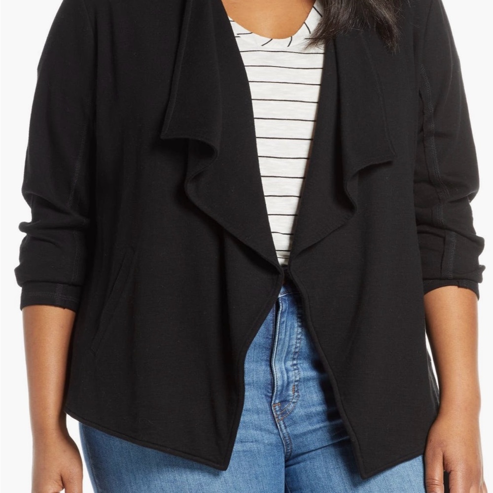 Caslon drape collar knit blazer